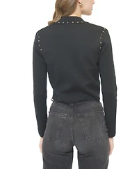 Central Park West Women's Crystal Knit Blazer