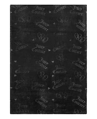 Juicy Couture Embossed Interlocking Hearts Throw, 50"x70"