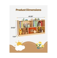 Slickblue 2-Tier Toy Storage Organizer with 5 Section Cubbies for Home