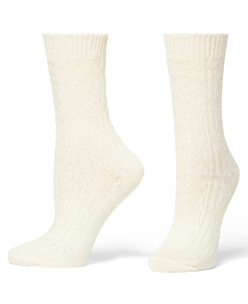 Hue Women's 2-Pack Knit Diamond Crew Socks