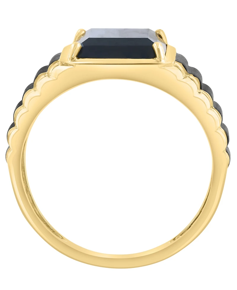Effy Collection Men's Onyx Ring in 14k Yellow Gold
