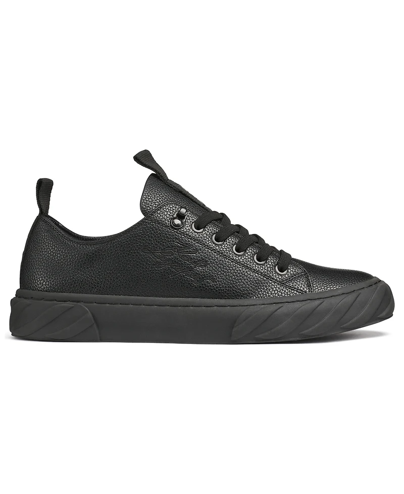 Karl Lagerfeld Paris Men's Round Toe Low-Profile Sneakers