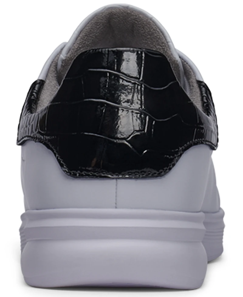 Karl Lagerfeld Paris Men's Round Toe Leather Sneakers