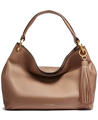 Donna Karan New York Glenwood Leather Shoulder with Tassel Detail