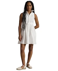 Polo Ralph Lauren Big Girls Belted Cotton Oxford Shirtdress