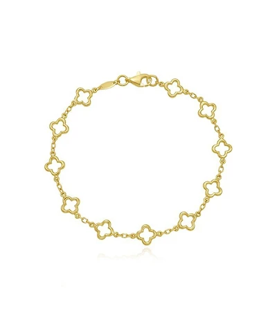 The Lovery Mini Gold Open Clover Bracelet 14K Gold