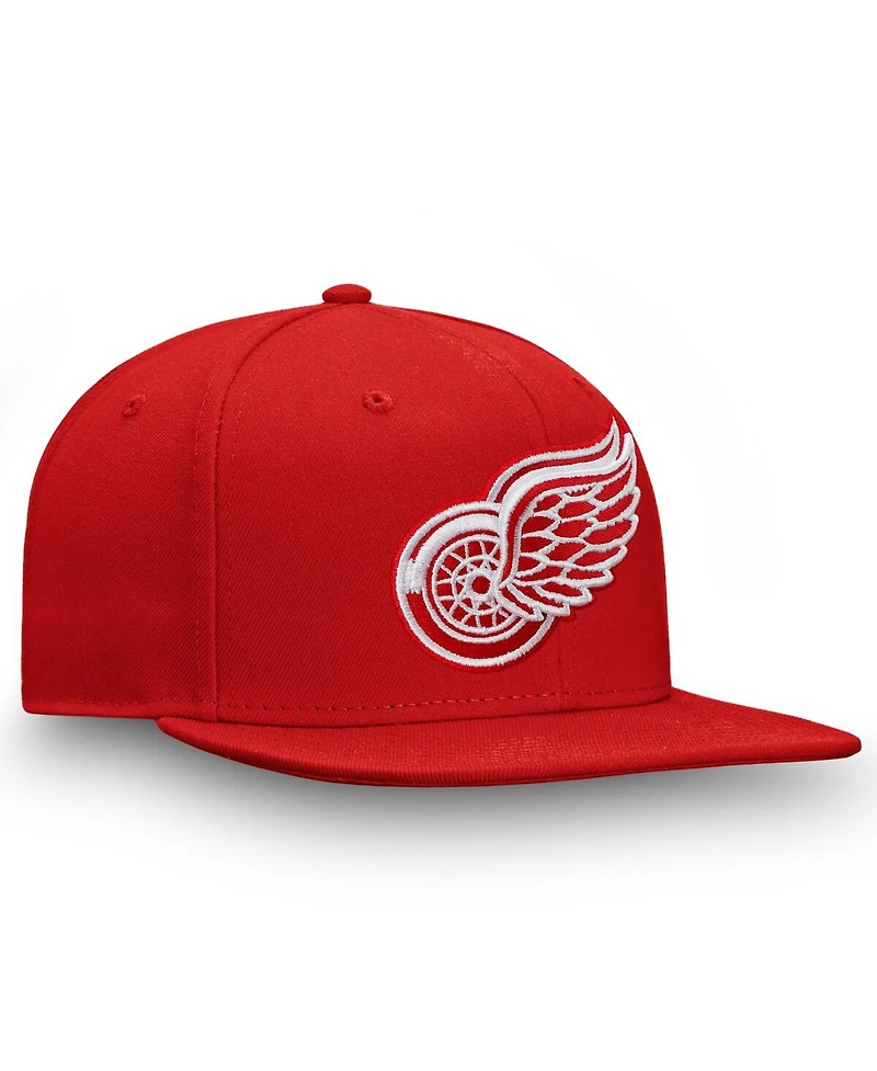 Fanatics Men's Red Detroit Red Wings Primary Logo Snapback Hat