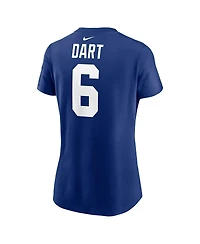 Nike Women's Jaxson Dart Royal New York Giants Name Number T-Shirt