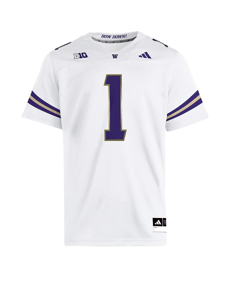 Adidas Men's 1 White Washington Huskies Premier Jersey