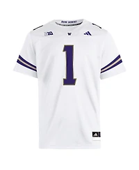 Adidas Men's 1 White Washington Huskies Premier Jersey