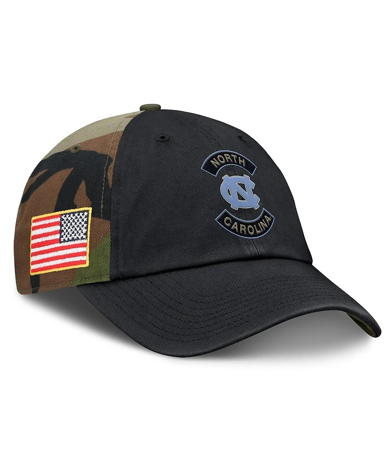 Jordan Men's Black/Camo North Carolina Tar Heels 2025 Military Appreciation Club Adjustable Hat