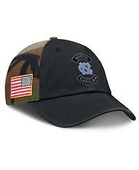 Jordan Men's Black/Camo North Carolina Tar Heels 2025 Military Appreciation Club Adjustable Hat