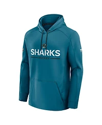 Fanatics Men's Teal San Jose Sharks Authentic Pro Rink Hoodie
