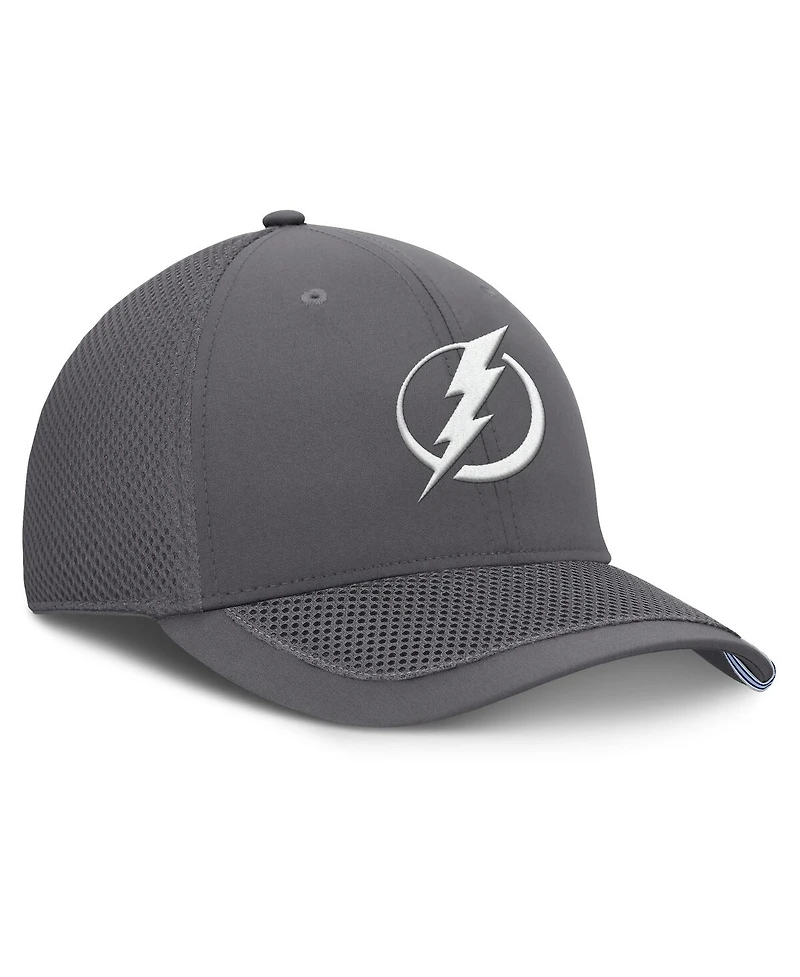 Fanatics Men's Gray Tampa Bay Lightning Clincher Team Stripes Flex Hat