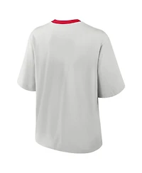 Nike Women's Gray Georgia Bulldogs Legacy Arch Script Boxy T-Shirt