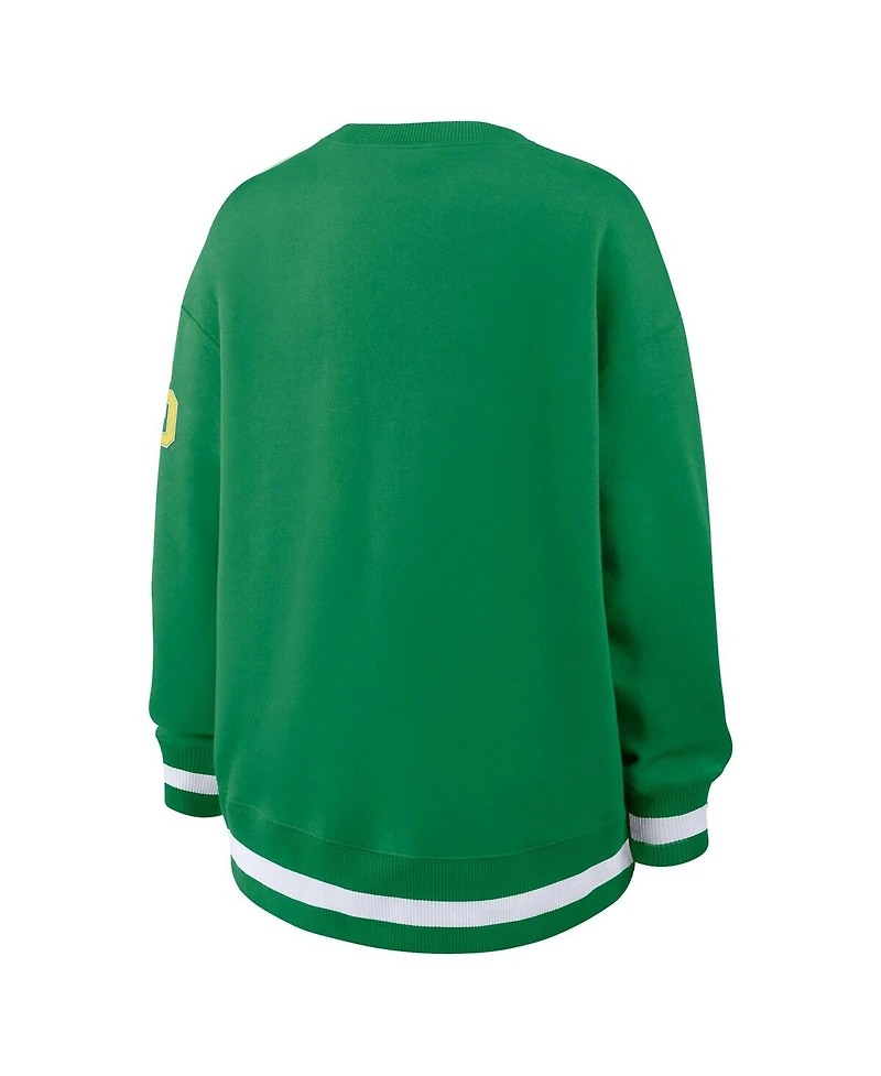 Nike Women's Green Oregon Ducks Oversized Legacy Phoenix Sweatshirt