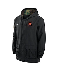 Nike Men's Black Auburn Tigers 2025 Ncaa Military Appreciation Full-Snap Jacket