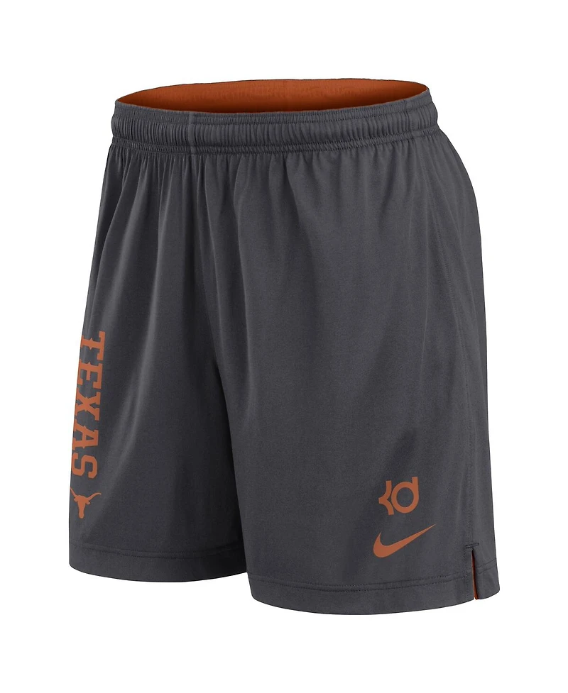 Nike Men's Texas Orange/Anthracite Longhorns Courtside Standard Issue Dri-fit Reversible Shorts