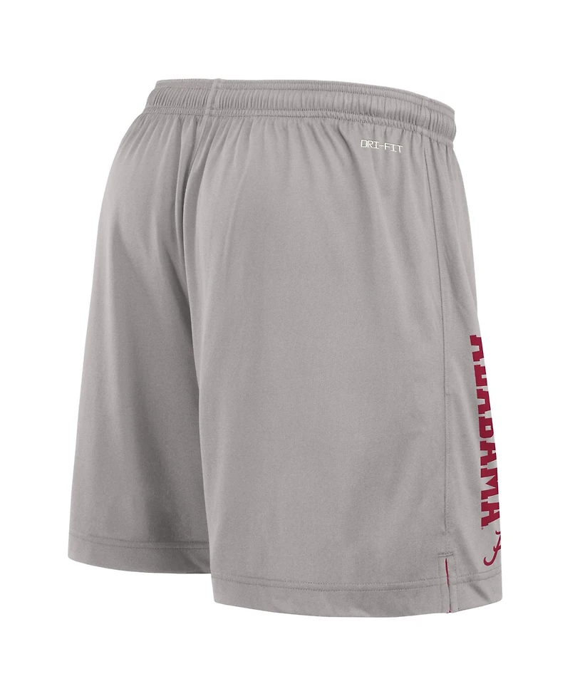 Nike Men's Crimson/Gray Alabama Crimson Tide Courtside Standard Issue Dri-fit Reversible Shorts