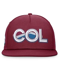 Fanatics Men's Burgundy Colorado Avalanche Authentic Pro Rink Team Code Snapback Hat