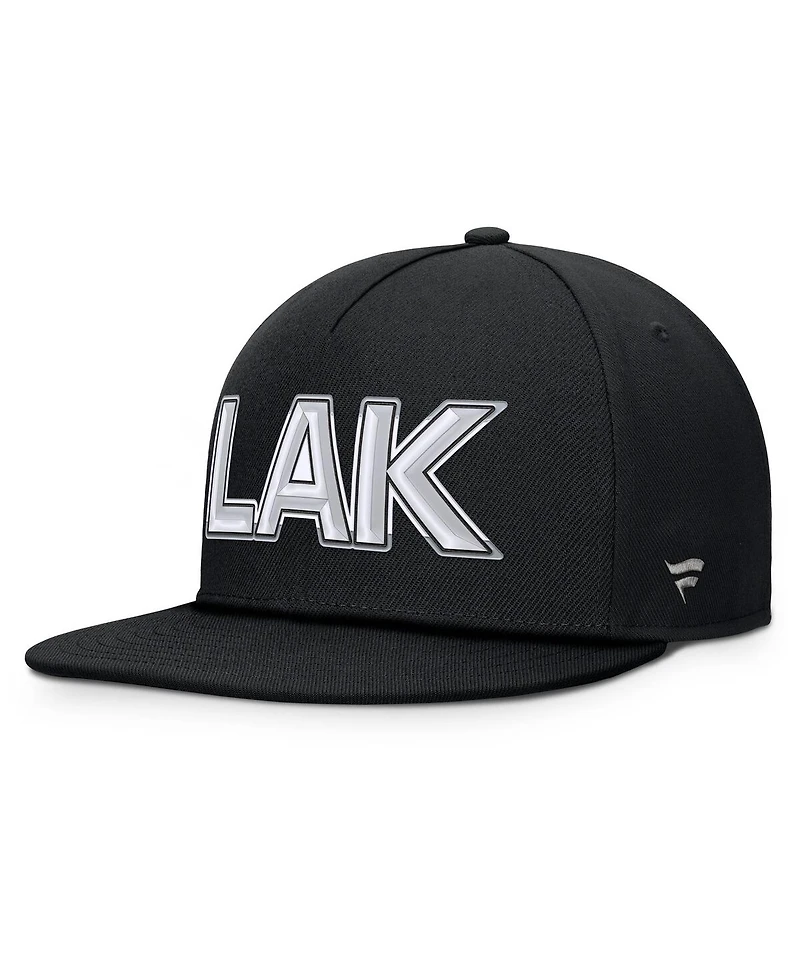 Fanatics Men's Black Los Angeles Kings Authentic Pro Rink Team Code Snapback Hat
