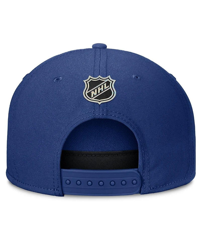 Fanatics Men's Blue Toronto Maple Leaf's Authentic Pro Rink Team Code Snapback Hat