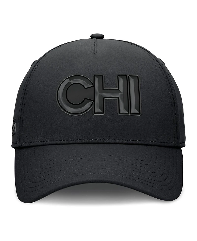 Fanatics Men's Black Chicago Blackhawks Authentic Pro Road Team Code Flex Hat