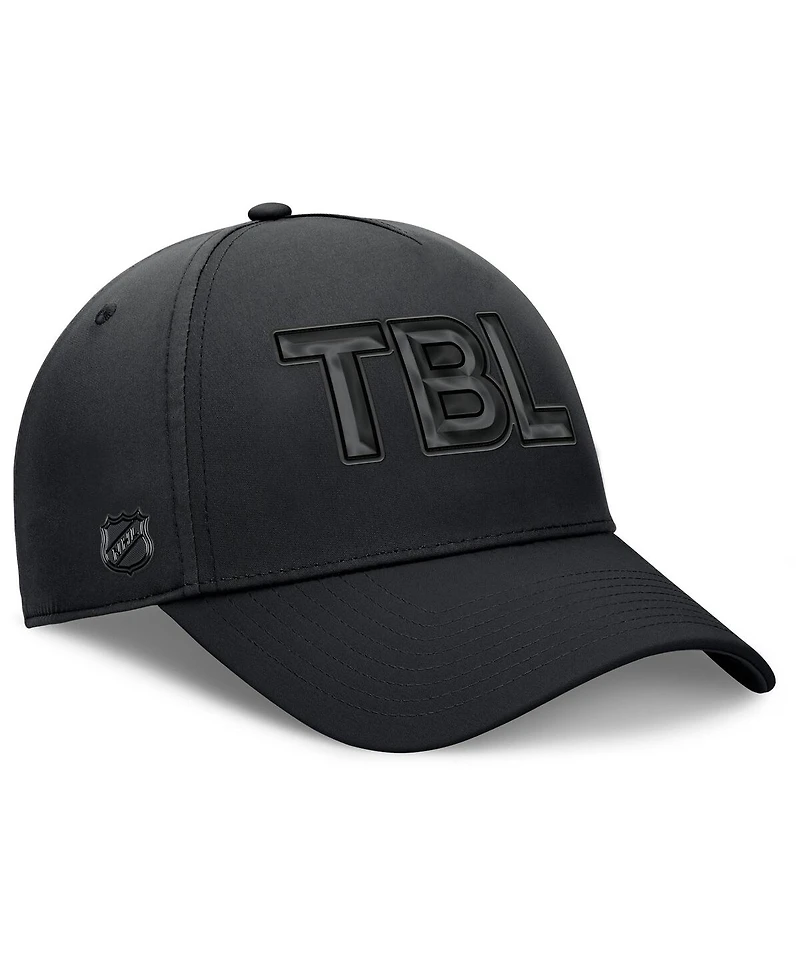 Fanatics Men's Black Tampa Bay Lightning Authentic Pro Road Team Code Flex Hat