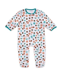 Wear by Erin Andrews Baby Boys and Girls Newborn 2-Piece Miami Dolphins Holiday Full-Zip Sleeper Bib Set