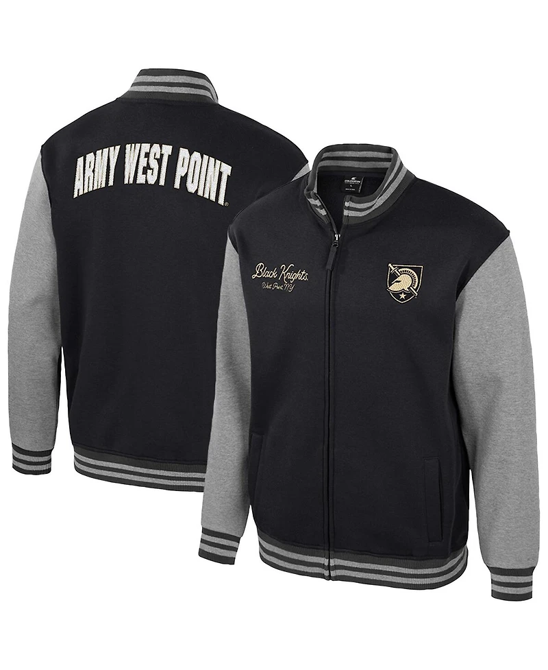 Colosseum Men's Black Army Knights Ambi-Turner Full-Zip Varsity Jacket