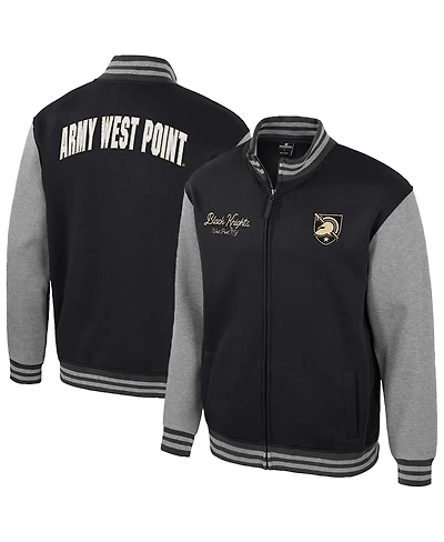 Colosseum Men's Black Army Knights Ambi-Turner Full-Zip Varsity Jacket