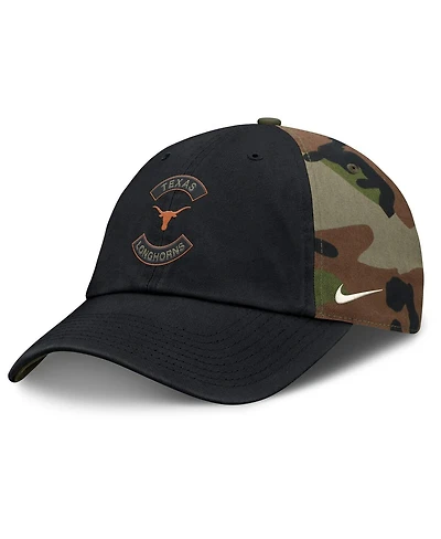Nike Men's Black/Camo Texas Longhorns 2025 Military Appreciation Club Adjustable Hat