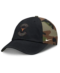 Nike Men's Black/Camo Texas Longhorns 2025 Military Appreciation Club Adjustable Hat