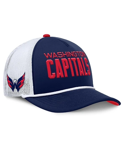 Fanatics Men's Navy/White Washington Capitals Authentic Pro Rink A-Frame Adjustable Hat