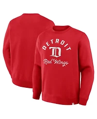 Fanatics Men's Red Detroit Wings Vintage Stickler Sweatshirt