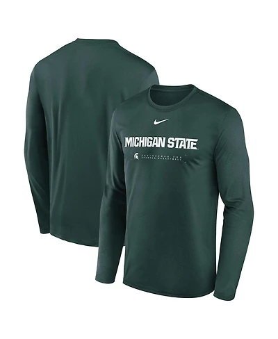 Nike Men's Green Michigan State Spartans 2025 Courtside Basketball Shootaround Legend Dri-fit Long Sleeve T-Shirt