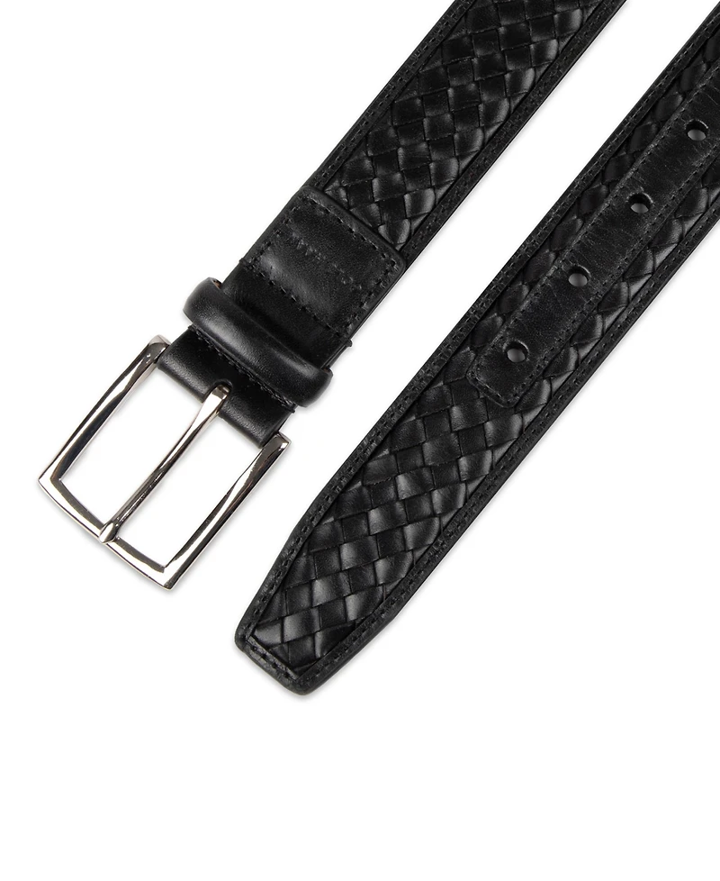 Cole Haan Men's Woven Inlay Leather Dress Belt