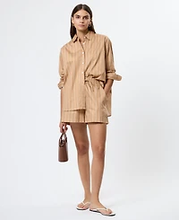 French Connection Women's Alexis Poplin Striped Shorts