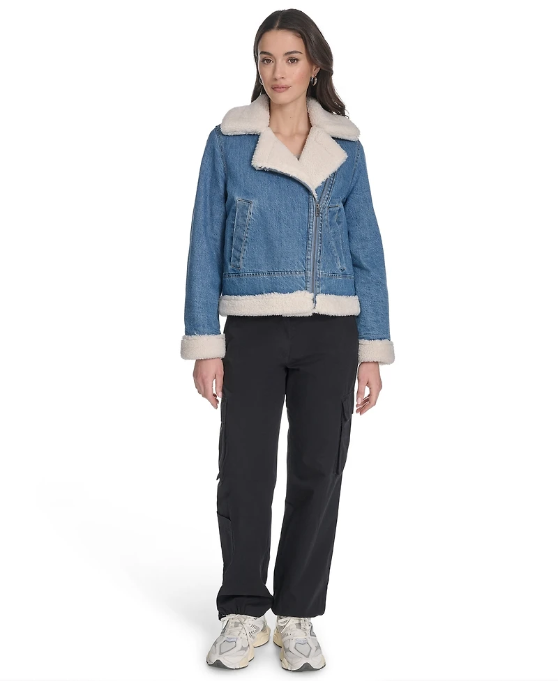 Levi's Women's Denim Moto Zipper Jacket