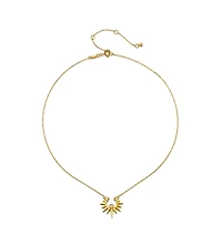 Satya Jewelry Unveiling Dreams White Topaz Starburst Necklace