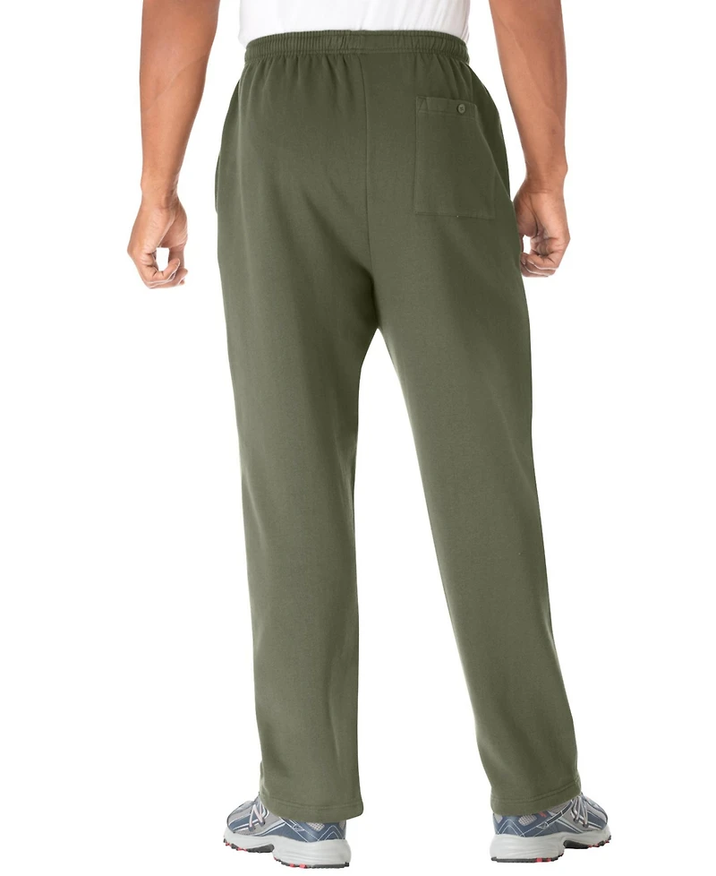 KingSize Big & Tall Wicking Fleece Open Bottom PantsKs Sport