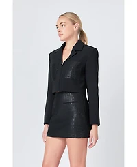 endless rose Women's Sequins Combo Jacket