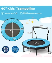 Sugift 40 Inch Trampoline for Kids Indoor Outdoor Fitness