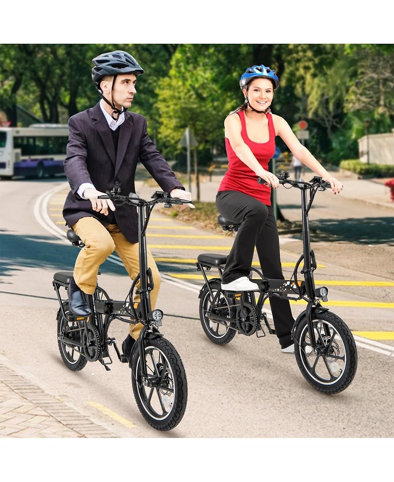 Sugift Folding Electric Bicycle with 500W Brushless Motor and Dual Disk Brakes