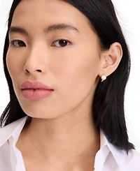 kate spade new york Cubic Zirconia Sparkling Round Huggie Earrings