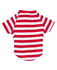 Leveret Big Dog Cotton Pajama Striped Red and White