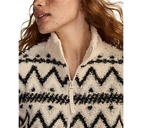 Lucky Brand Women's Half-Zip Fleece Sweatshirt