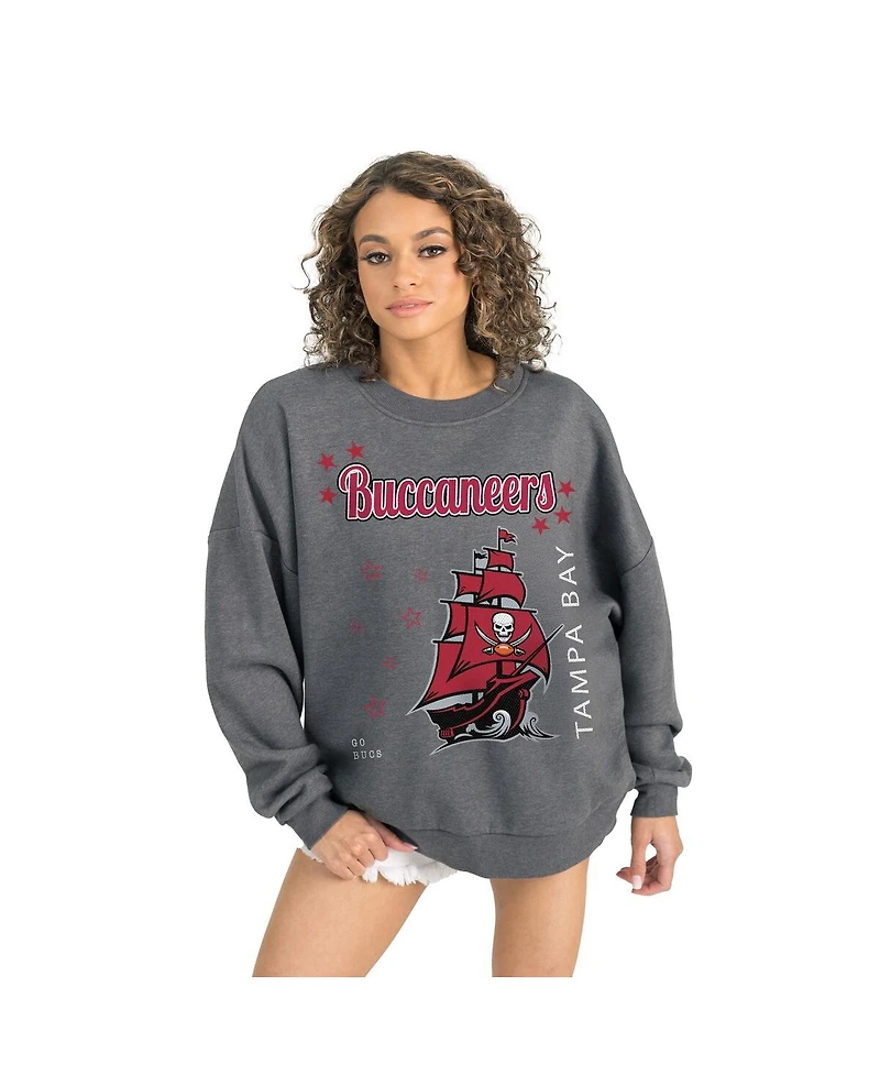 Gameday Couture Women's Gray Tampa Bay Buccaneers Ready to Rumble Premium Fleece Pullover Sweatshirt