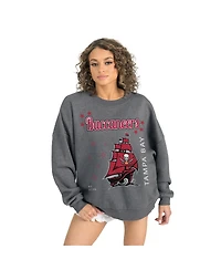 Gameday Couture Women's Gray Tampa Bay Buccaneers Ready to Rumble Premium Fleece Pullover Sweatshirt