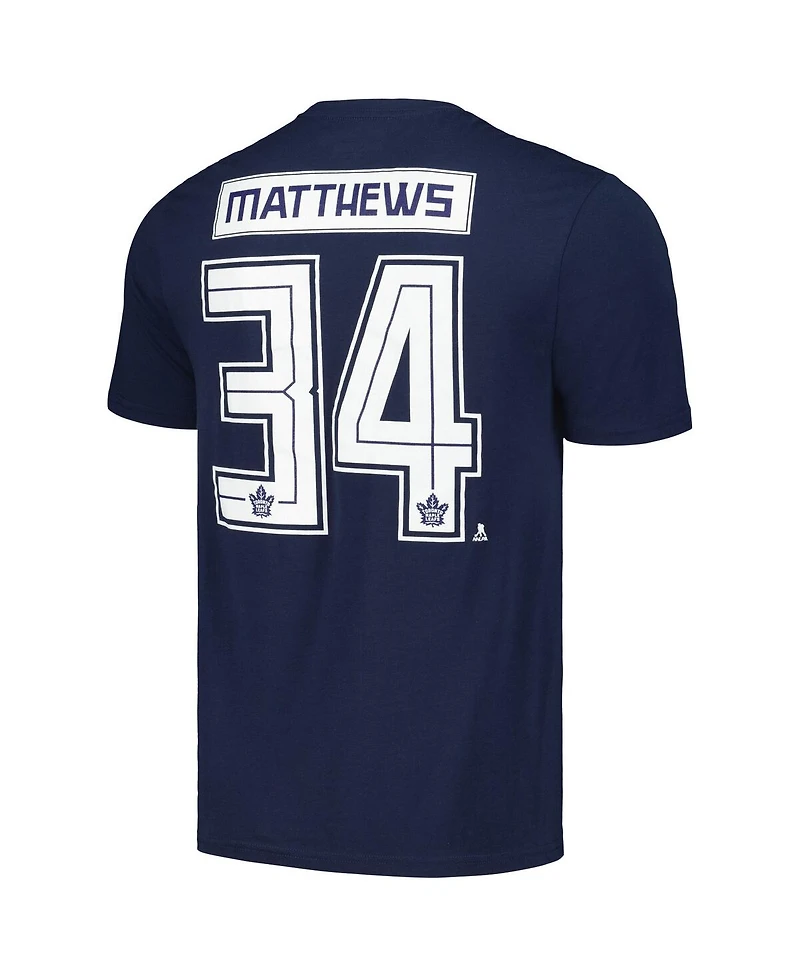 Levelwear Men's Auston Matthews Navy Toronto Maple Leaf Richmond Player Name Number T-Shirt